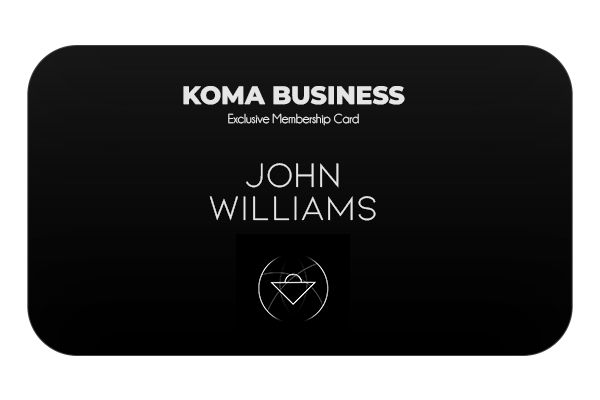 KOMA BUSINESS Signature Collection metal membership card